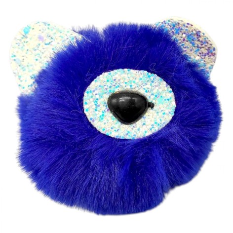 Брелок Мишка ушки с блестками (ТЕМНО-СИНИЙ)