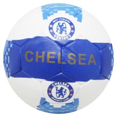 М`яч футбольний білий+синій