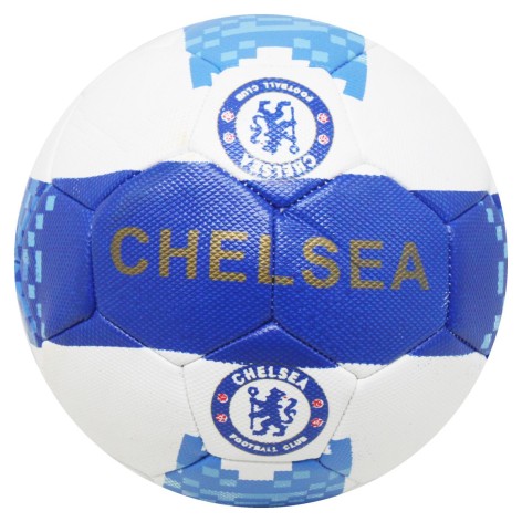 М`яч футбольний білий+синій