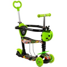Самокат с ручкой 5в1 "Best Scooter", салатовый