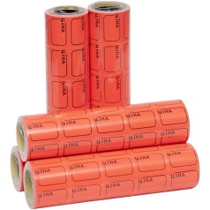 Ценник маленький 3,0х2,0 см "Ціна" с рамкой красный 100 шт.