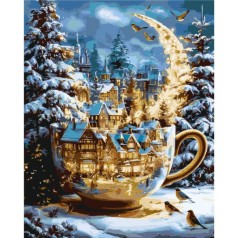 Картина по номерам "Ночь рождественских чудес" 40х50 см