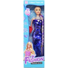 Кукла "Fashion Doll" в синем(28 см)