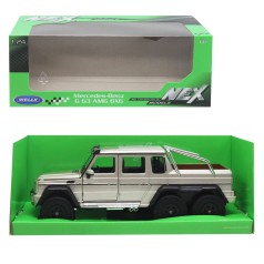 Машина металл Mercedes-Benz G63 AMG 6x6 1:24 серебристая