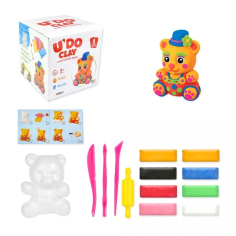 Набор для творчества (воздушный пластилин) "Медведь UʼDO Clay"
