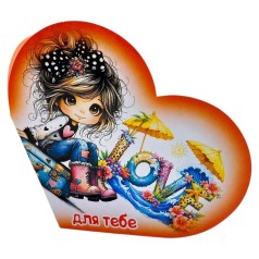 Открытка поздравительная "Валентинка" 17,3х9.4 см