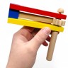 Развивающая игрушка-трещотка, цветная деревянная, 12.5 см