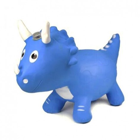Уценка. Прыгун "Динозаврик", голубой  - пятна краски белые и небольшие загрязнения