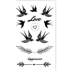 Временные тату "Ласточки Love"