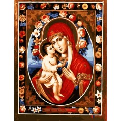 Картина по номерам "Феодотовская икона Божьей матери"