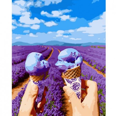 Картина по номерам "Яркое мороженое"
