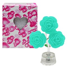 Фигурка-светяшка "Блестящие розы" (бирюзовый)