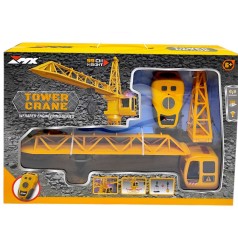 Спецтехніка на радіокеруванні “Баштовий кран” (підсвічування, акум. 3.7V, USB-кабель, пульт, автоматичний підіймальний кран)
