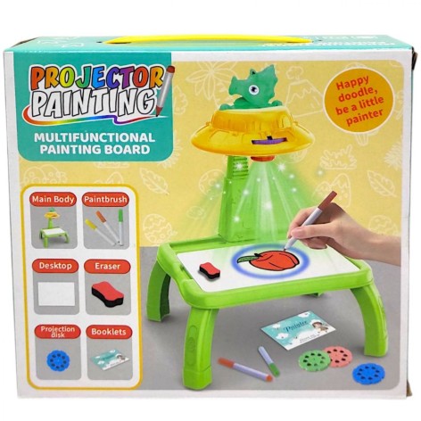 Столик с проектором на батарейках (герой, подсветка, диски, фломастеры)