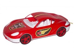 Машина спортивна з наклейками (червона)