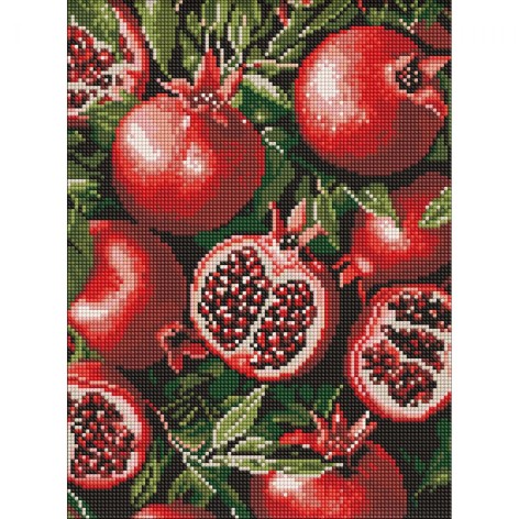 Набор с алмазной мозаикой "Гранат в разрезе" 30х40см