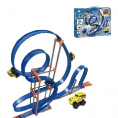 Трек магнитный 56 элементов, машинка с инерцией, в коробке