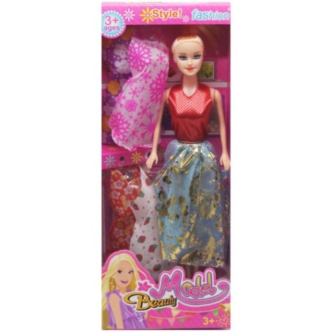 Кукла с нарядами "Model" в сером (вид 2)
