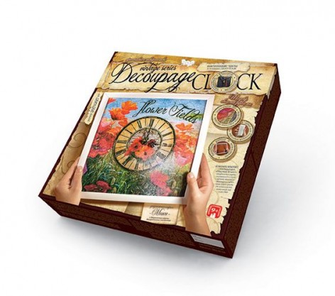 Комплект креативного творчества "Decoupage Clock", с рамкой