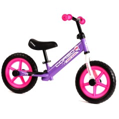 Велобег "CORSO" фиолетово-розовый со стальной рамой, колесо 12"