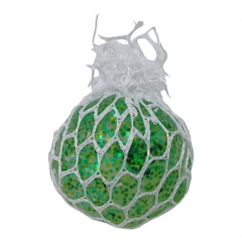 Іграшка-антистрес з блискітками "Mesh Squish Ball: Ніжність" (зелений)