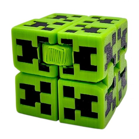 Брелок 3d печать "КУБ бесконечности" (КРИПЕР) Майнкрафт / Minecraft, KEYCHAIN