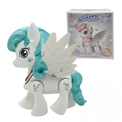 Музыкальная игрушка "Пони", подсветка, песня англ. языком, проектор, ходит, в коробке (Бирюзовая)