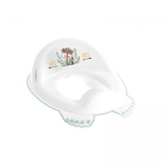 Туалетное противоскользящее сиденье "Дикий закат: Лисичка" (белое)