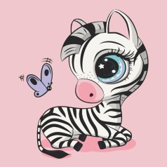 Картина по номерам "Зебра" 30х30 см