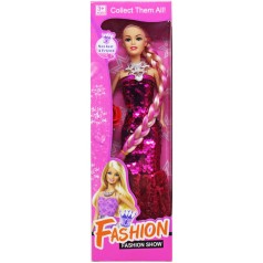 Кукла "Fashion Doll" в малиновом (28 см)