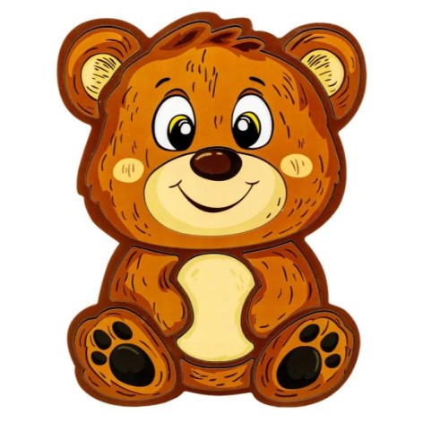 Пазл-складалка "Ведмедик" Puz-22956 PuzzleOk