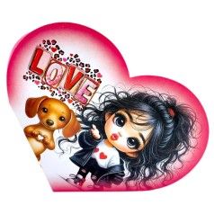 Открытка поздравительная "Валентинка" 17,3х9.4 см