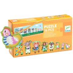 Дуо-пазл "Большие и малые на ферме"