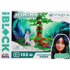 Конструктор IBLOCK JUNIOR арт. PL-921-519 (24шт) МАЛКА, 102 дет, 1 фигурка, наклейки, татуировка