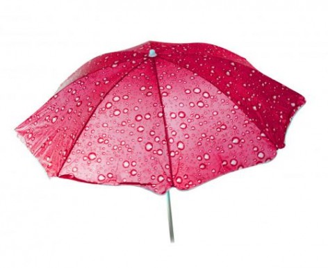 Зонт пляжный "Капельки" (розовый)