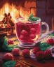 Картина по номерам - "Малиновый чай" ©art_selena_ua, 40х50см