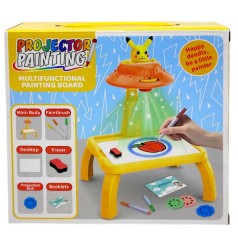 Столик с проектором на батарейках (герой, подсветка, диски, фломастеры)