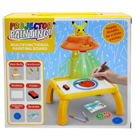 Столик с проектором на батарейках (герой, подсветка, диски, фломастеры)