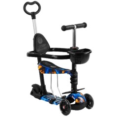 Самокат с ручкой 5в1 "Best Scooter", разноцветный