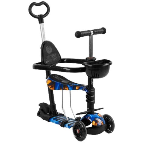 Самокат с ручкой 5в1 "Best Scooter", разноцветный
