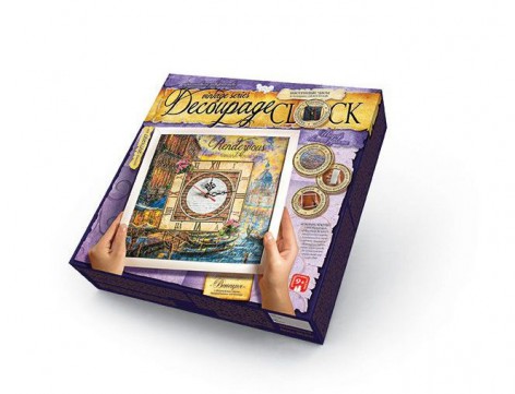 Комплект креативного творчості "Decoupage Clock", з рамкою, DKC-01-01