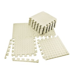 Татами мат EasyFit 8 шт (30х30х1 см) хвост ласточки (белый)