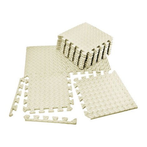 Татами мат EasyFit 8 шт (30х30х1 см) хвост ласточки (белый)