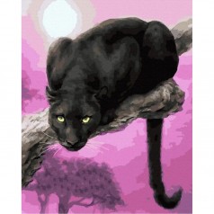 Картина по номерам "Черная пантера" 40х50 см