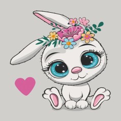 Картина по номерам "Милый зайчик" 30х30 см