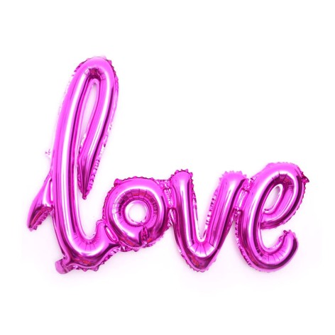 Напис "LOVE", пурпурний