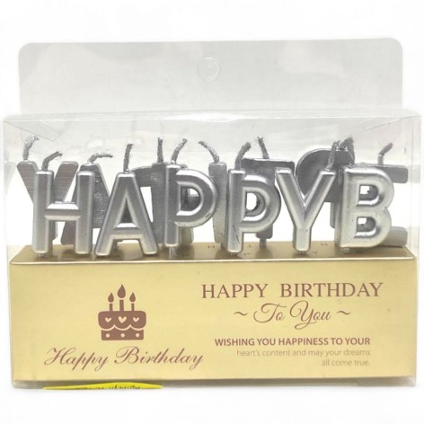 Свічки для торта літери "Happy Birthday"