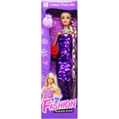 Кукла "Fashion Doll" в фиолетовом (28 см)