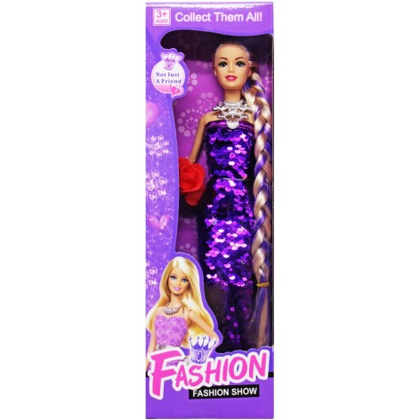 Кукла "Fashion Doll" в фиолетовом (28 см)