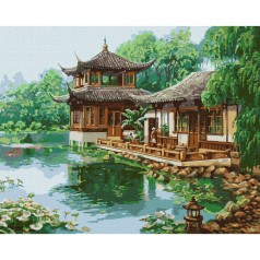 Картина по номерам "Китайский домик" ★★★★★